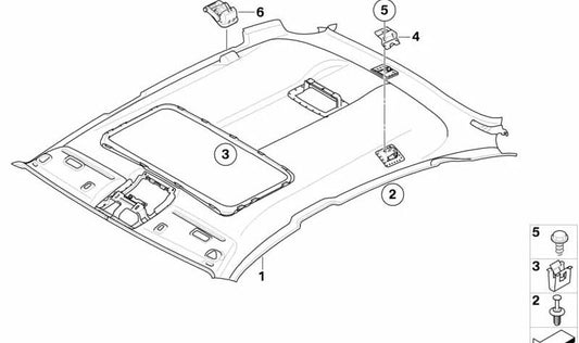 Perscha für Kleidung 51167261707 für BMW x6 E71, E72. Originaler BMW -Zubehör, Greigefarbe. Ideal zum Aufhängen von Kleidungsstücken im Fahrzeug.