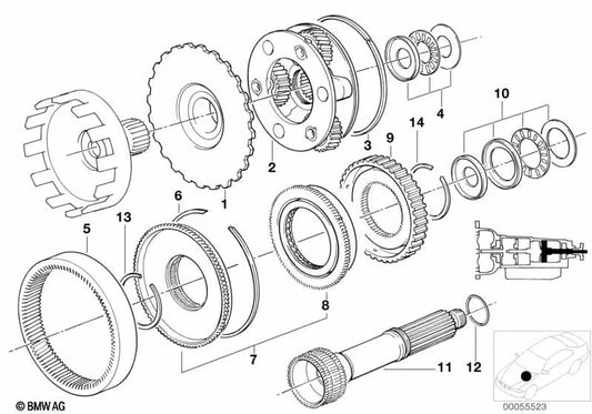 Rolamento OEM AX 24241215436 para BMW 3' E30, 5' E28, 6' E24, 7' E23... e muito mais. BMW genuíno.