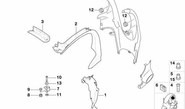 Tapón OEM 46637656301 para BMW Motorrad C1 C10191 ZY y C10192 ZY (2000-2002). Pieza original BMW Motorrad