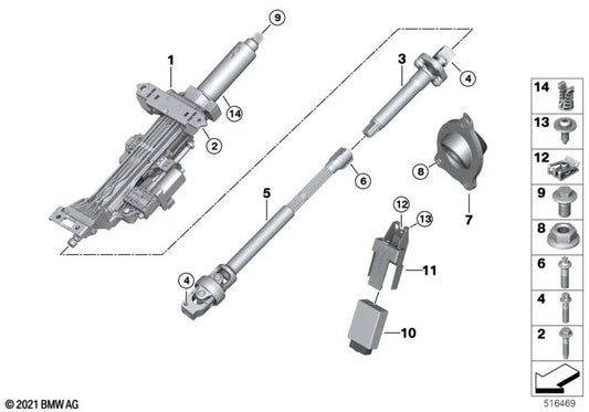 Unterstützung der Adressspaltensteuerung für BMW 5 F90 -Serie, G30, G31, G38, 6 G32 -Serie, 7 G11 -Serie, G12, Serie 8 G14, G15, G16, I20, X5 F95, G05, G18, X6 F96, G06, X7 G07 (OEM 32306891640). Original BMW.