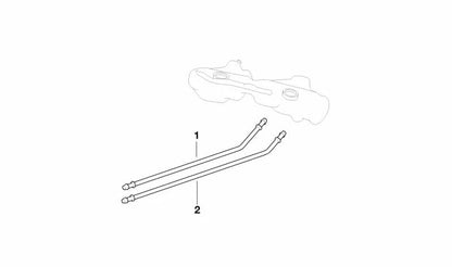 Tubo de retorno de combustible OEM 16121181132 para BMW E36. Pieza original BMW.
