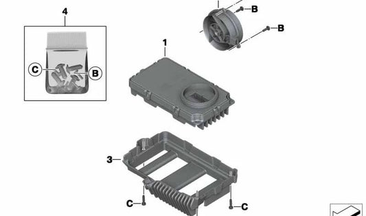 Molding OEM control unit 63128543453 for bmw R1200Gs motorcycles, R1200gs Adventure. Original BMW Motorrad.