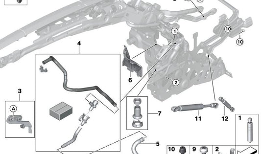 Left stop for BMW E93, E93N, F33, F83 (OEM 54377197977). Original BMW