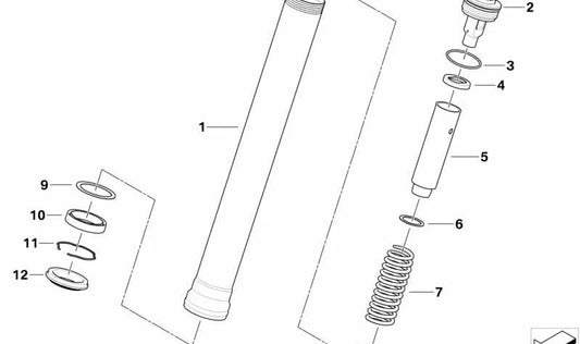 Kompressionsfeder OEM 31428534120 für BMW Motorrad SK42 (HP4) vom 01.01.2012 bis 07.07.2014. Originaler Ersatz BMW Motorrad.