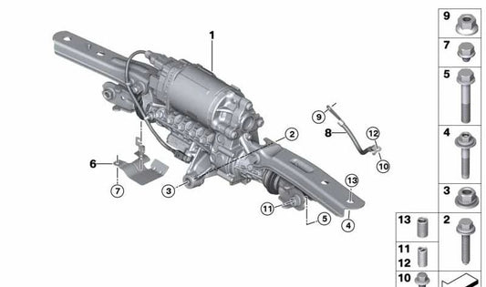 Atuador HSR para BMW 5 G30 Series, G31, Série 6 G32, Série 7 G11, G12, Série 8 G14, G15, X5 G05, X6 G06, X7 G07 (OEM 33346895076). BMW original
