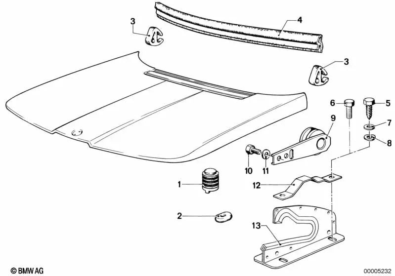 Selo para BMW Série 5 E12, Série 6 E24 (OEM 51231902902). BMW original