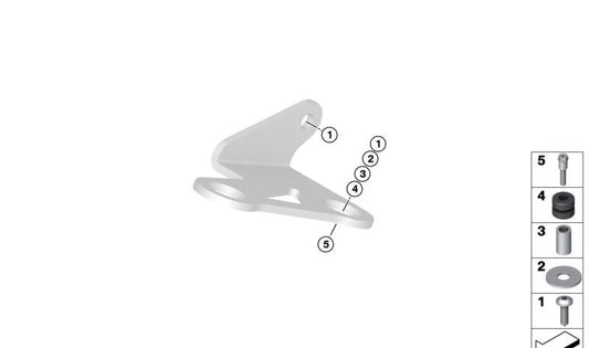 Tornillo alomado con seguro contra giro OEM 46627692608 para motos BMW R1200GS, R nineT, F750GS, S1000R, C650 Sport... y más. Original BMW Motorrad.
