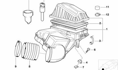 Filtro de aire OEM 13721720861 para BMW E30, E36, E28, E34, E32, E31, Z1. Compatible con modelos 316i con motor M40 y otros. Pieza original BMW.