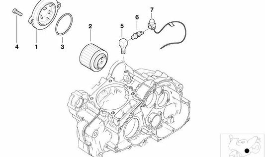 Interruptor de presión de aceite OEM 12637689965 para motos BMW F 650 GS, F 650 CS, G 650 X... y más. Original BMW Motorrad.