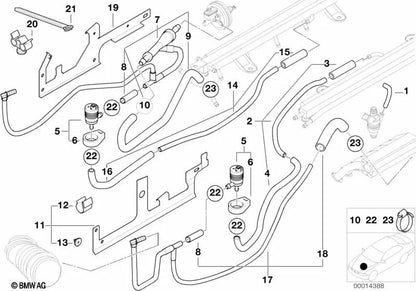 Manguera para BMW E38 (OEM 13531435604). Original BMW