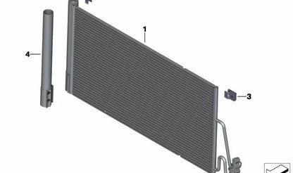 Soporte condensador OEM 17112751399 para MINI R56, Clubman R55, Cabrio R57, Coupé R58, Roadster R59, Countryman R60, Paceman R61... y más. Original MINI.