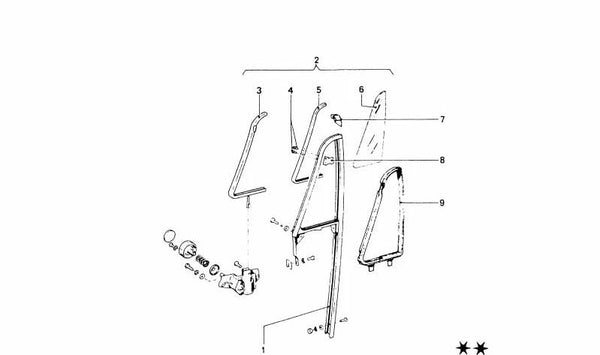 Marco izquierdo para BMW - OEM 51321803813. Original BMW.