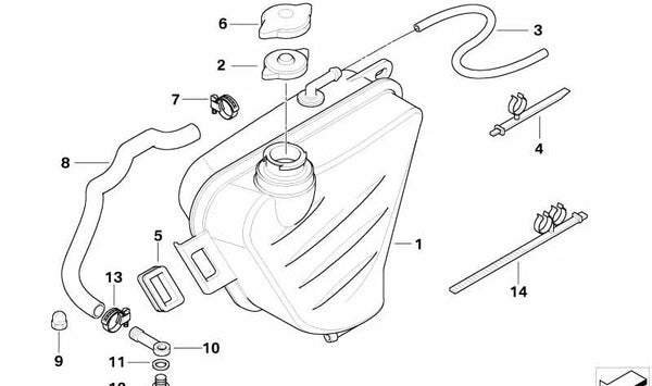 Tapa OEM 17117684524 para BMW Motorrad K1200 S, K1200 R, K1300 S, K1300 R. Original BMW Motorrad.
