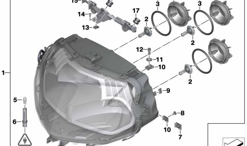 Suporte para painel de instrumentos OEM 62217664568 para motocicletas BMW K1200S, K1300S. Originais BMW Motorrad.