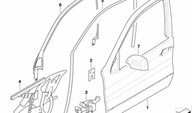 Elevalunas eléctrico derecho OEM 51337142706 para BMW X5 E53. Original BMW.