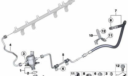 Bomba de alta presión de combustible OEM 13518604231 para BMW E82, E88, F20, F21, F22, F23, F87, E92, E93, F30, F31, F34, F32, F33, F36, F07, F10, F11, F06, F12, F13, F01, F02, E84, F25, F26, E70, F15, E71, F16. Original BMW.