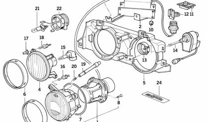 Black Articular Casquillo OEM 63121378369 per BMW E30, E34, E24, E32, E31. BMW originale BMW. Ideale per riparare i fari o le parti in movimento del sistema di illuminazione.