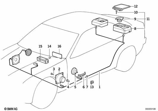 BMW Speaker 3 E36 (OEM 65131393463). BMW original
