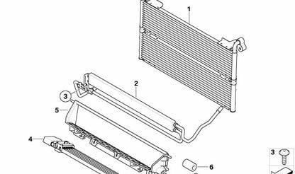 Radiador de aceite del motor OEM 17217560965 para BMW E60, E61. Original BMW.