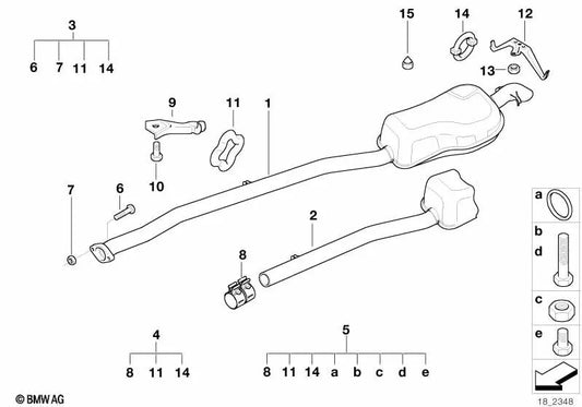 M8 Self-Closing Flange Nut OEM 64538391405 for BMW 3 Series E36 (318tds, 325td, 325tds). Genuine BMW.