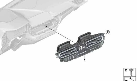 Panneau de commande de climatiseur automatique High OEM 64119855395 pour BMW F40 et F44. BMW d'origine.