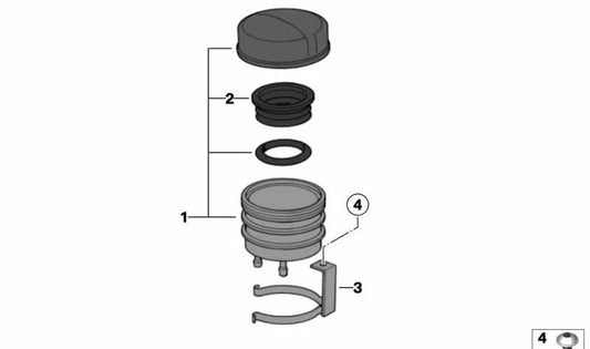 Fuelle de goma OEM 34311457603 para motos BMW R 100, K1, K 100 RS, K 1100 RS, K 75... y más. Original BMW Motorrad.