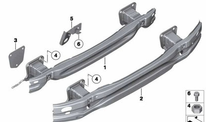 Rear bumper bracket for BMW E84 (OEM 51212990173). Original BMW