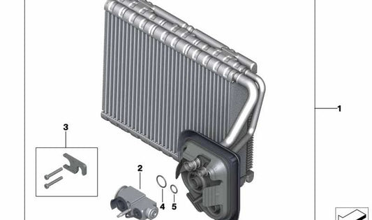 Évaporateur de la série BMW 5 G30, G31, G38, 7 G11 Series, G12 (OEM 64119361708). BMW d'origine
