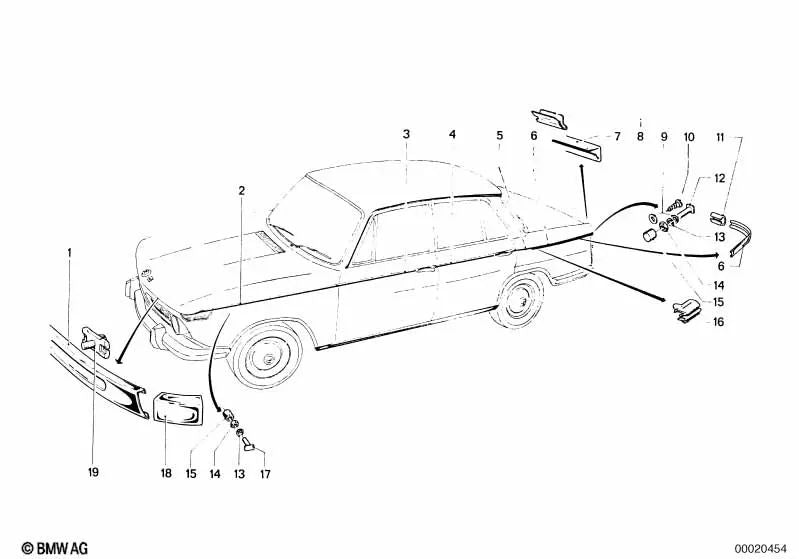 Abrazadera para BMW E46, F30, F80 (OEM 51135780121). Original BMW