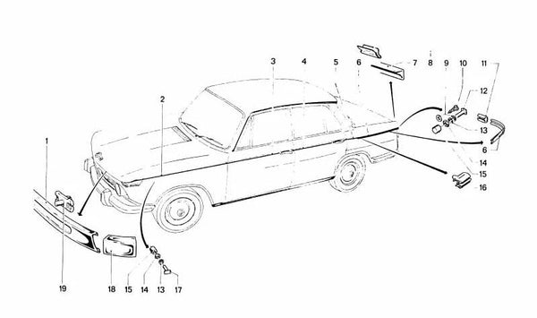 Moldura inferior derecha para varios modelos/series de BMW (OEM 51135676183). Original BMW