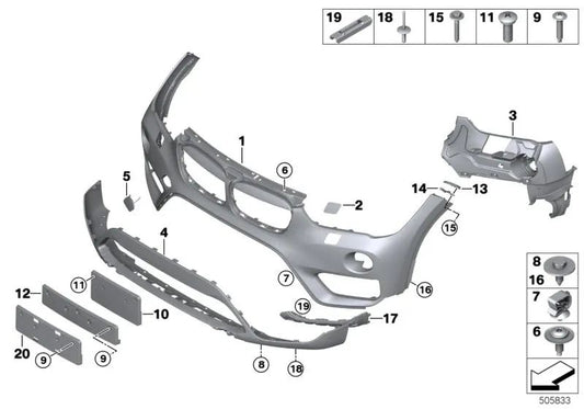 Links Antiniebla Farm unterstützt BMW X1 F48, F49 (OEM 51117354819). Original BMW