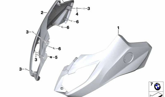 Revestimiento lateral superior derecho OEM 46638556352 para BMW Motorrad C 650 Sport. Original BMW Motorrad.