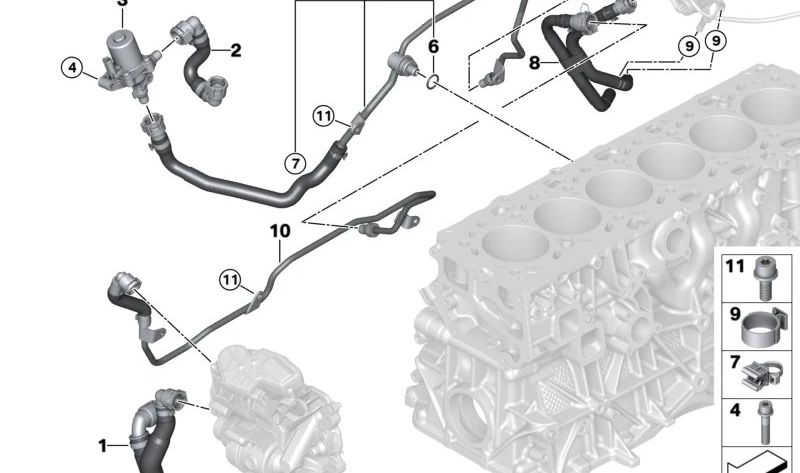 Junta tórica (O-Ring) OEM 11537808102 para BMW F20, F21, F40, F52, F22, F23, F44, F45, F46, G42, F30, F31, F34, G20, G21, G28, F32, F33, F36, G22, G23, G26, F07, F10, F11, G30, G31, G60, G61, F06, F12, F13, G32, F01, F02, G11, G12, G70, G14, G15, G1