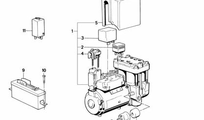 Relè di controllo della valvola ABS Hydro -Conjunct per BMW E28, E24, E23, E32 (OEM 34511154228). BMW originale