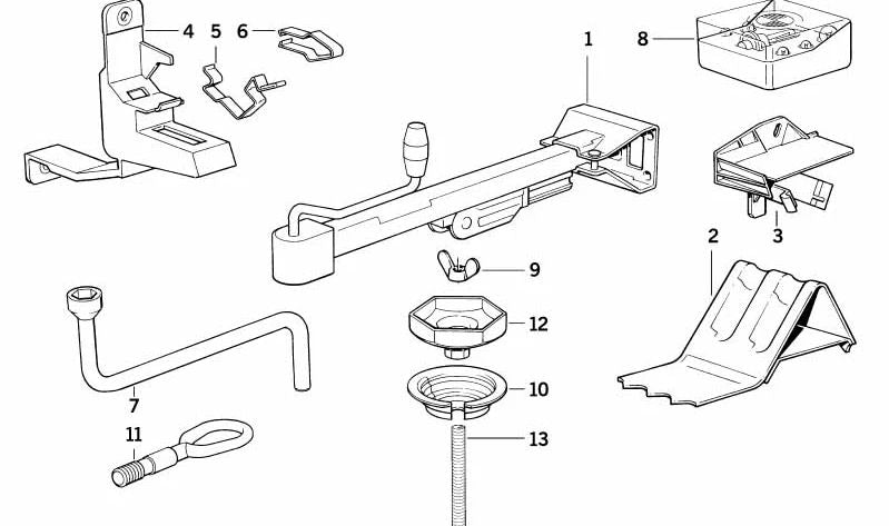 Calzo de seguridad de aluminio OEM 71126756392 para BMW E21, E30, E36, E46, E12, E28, E34, E39, E60, E61, E24, E23, E32, E38, E65, E66, E31, E83, E53. Original BMW.