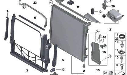 Manguito refrigerante OEM 17127521768 para BMW X5 E53. Conduce el refrigerante del motor. Pieza original BMW.