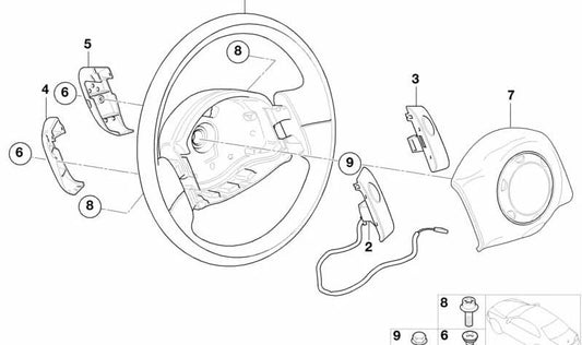 Torx screw for MINI R50, R52, R53 (OEM 32306754624). Original BMW