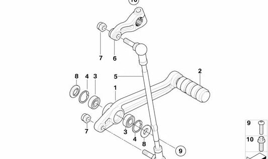 Tuerca hexagonal OEM 07129905372 para BMW Motorrad modelos R1200GS, R1250GS, F750GS, F850GS, S1000RR, K1600GT, R nineT, G310R, G310GS. Original BMW Motorrad.