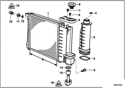 Radiador A=440Mm Para Bmw E36 E34. Original Recambios