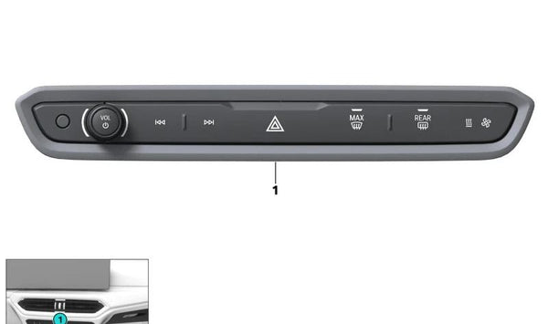 Unidad de control para audio y aire acondicionado OEM 61315A3F6C6 para BMW E34. Original BMW.