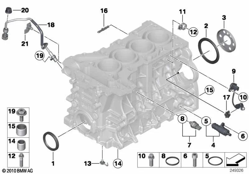 Vakuumrohr für BMW F20, F21, F22, F23, F30, F31, F34, F35, F32, F33, F36, F07N, F10, F11, F18, E84, F25, F26, F15, F16, E89 (OEM 11157603816). Original BMW