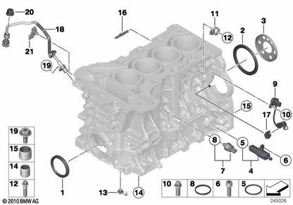 Vakuumrohr für BMW F20, F21, F22, F23, F30, F31, F34, F35, F32, F33, F36, F07N, F10, F11, F18, E84, F25, F26, F15, F16, E89 (OEM 11157603816). Original BMW