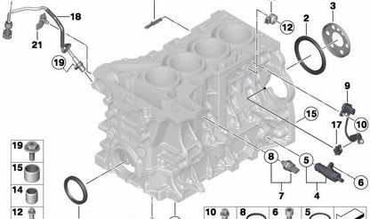 Junta OEM 12617614449 para BMW F20, F21, F22, F23, F30, F31, F34, F32, F33, F36, F07, F10, F11, E84, F25, F26, F15, F16, E89. Original BMW.