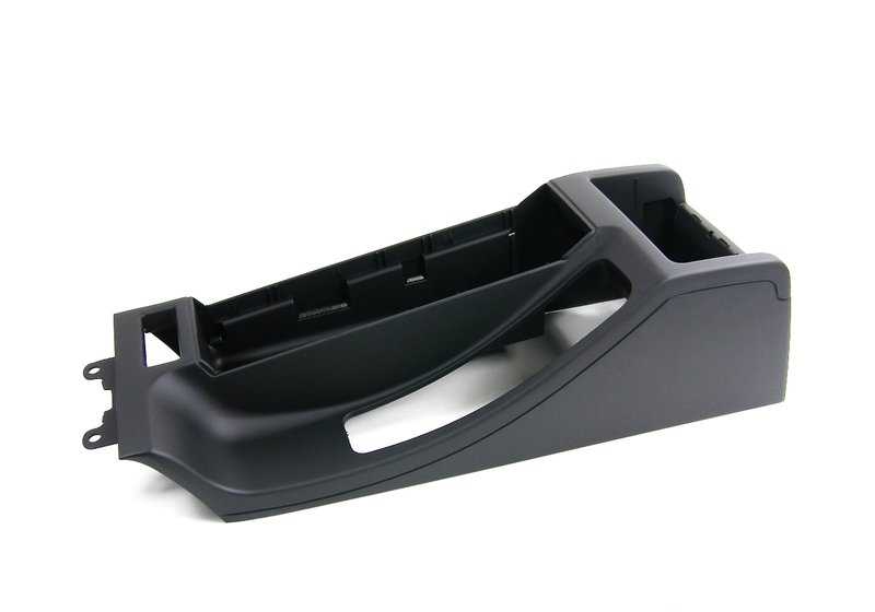 Consola corta central negra OEM 51168234154 para BMW Serie 3 E46 (316Ci, 316i, 318Ci... y más). Original BMW.