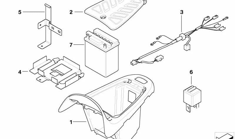 Batería 14AH OEM 61217729047 para motos BMW C1 (10/1999 - 04/2003). Original BMW Motorrad.