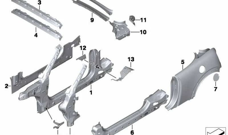Sportello di riempimento con primer OEM 51172758379 per MINI Cabrio R57, R57 LCI, R58 Coupé, R59 Roadster. MINI originale.