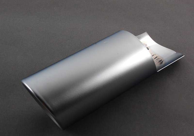 Exhaust trim aluminium look for BMW E92, E92N, E93, E93N (OEM 18307553641). Original BMW