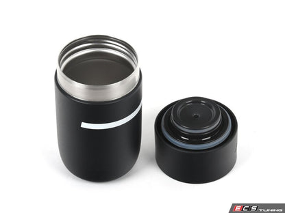 Tazza da viaggio MINI JCW nera/rossa (300 ml) con coperchio press-to-drink OEM 80285B54F35. MINI originale.
