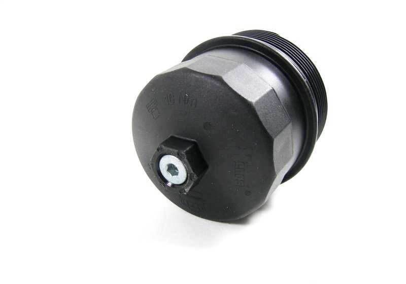 Tapa del filtro de aceite OEM 11427521353 para BMW E60, E61, E63, E64, E65, E66, E53, E70. Original BMW.
