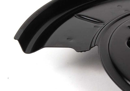 Protector de freno trasero derecho OEM 34212227780 para BMW E34. Pieza original BMW.